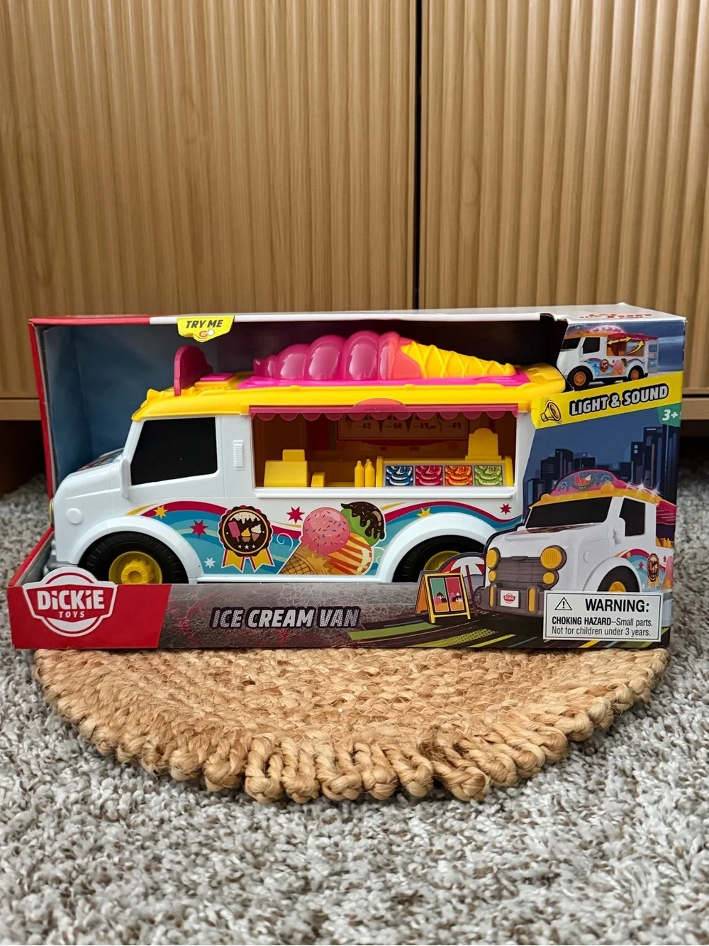 Ice Cream Van - White, Pink & Yellow Kids Toy